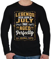 printfashion A tökéletes legendák júliusban születtek - Férfi hosszú ujjú póló - Fekete (6086744)