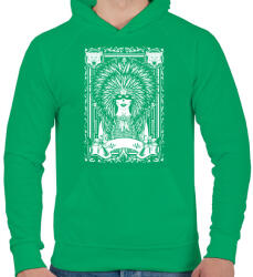 printfashion A szüzek törzse - Férfi kapucnis pulóver - Zöld (202769)