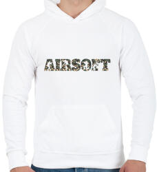 printfashion Airsotf - terepmintás - Férfi kapucnis pulóver - Fehér (15524005)