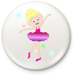 printfashion Balerina - Kitűző, hűtőmágnes - Fehér (3081258)