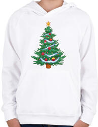 printfashion Karácsonyfa - Gyerek kapucnis pulóver - Fehér (14906994)