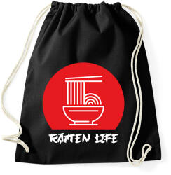 printfashion Ramen life - Sportzsák, Tornazsák - Fekete (13360880)