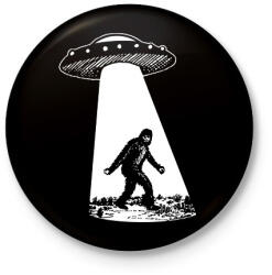 printfashion UFO-s Nagyláb - Kitűző, hűtőmágnes - Fekete (8751170)