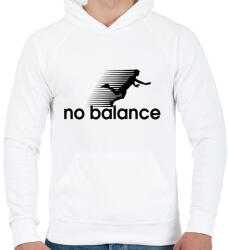 printfashion No Balance - Férfi kapucnis pulóver - Fehér (16268730)