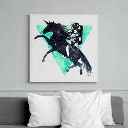 printfashion Ride the universe - Vászonkép - Fehér (6621233)