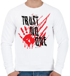 printfashion Trust no one - Férfi pulóver - Fehér (342653)