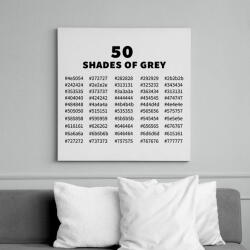 printfashion 50 shades of grey - Vászonkép - Fehér (7241245)