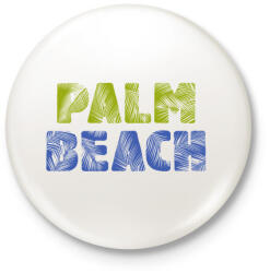 printfashion PALM BEACH - Kitűző, hűtőmágnes - Fehér (3075119)