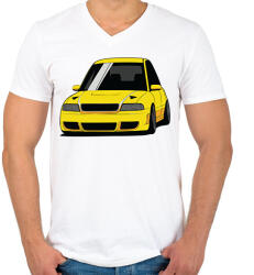printfashion Audi RS4 - Férfi V-nyakú póló - Fehér (2093928)