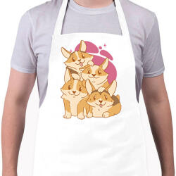 printfashion Corgi kutyák - Kötény - Fehér (9445200)