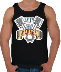 printfashion Auto Service - Férfi atléta - Fekete (6560039)