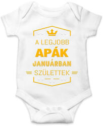 printfashion A legjobb apák január - Baba Body - Fehér (2808107)