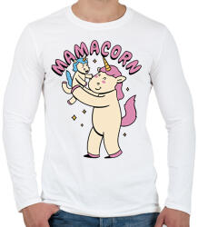 printfashion Mama unikornis - Férfi hosszú ujjú póló - Fehér (14705990)