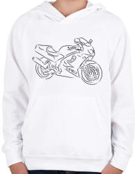 printfashion honda vfr - Gyerek kapucnis pulóver - Fehér (2907650)