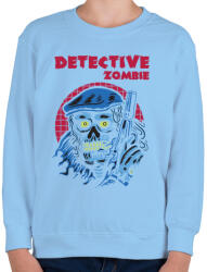 printfashion Detektív zombi - Gyerek pulóver - Világoskék (111079)