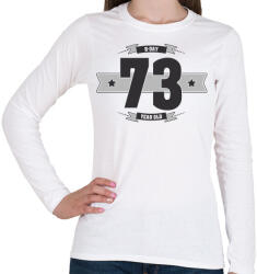 printfashion b-day-73-dark-lightgrey - Női hosszú ujjú póló - Fehér (515680)