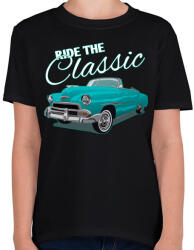 printfashion Classic car - Gyerek póló - Fekete (4236821)