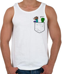 printfashion Minecraft Pocket - Férfi atléta - Fehér (936831)