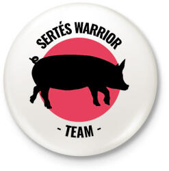 printfashion Sertés Warrior Team - Kitűző, hűtőmágnes - Fehér (11394759)