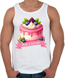 printfashion Hab a tortán - Férfi atléta - Fehér (16683974)