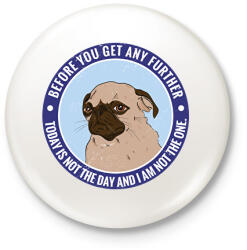 printfashion Antiszociális mopsz - Kitűző, hűtőmágnes - Fehér (7564192)