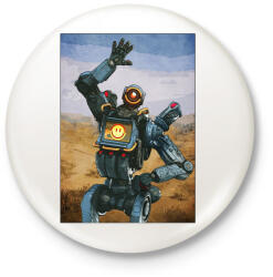 printfashion Pathfinder - Apex Legends - Kitűző, hűtőmágnes - Fehér (3079535)