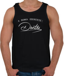 printfashion Munka szeretete - Férfi atléta - Fekete (7444440)