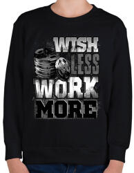 printfashion WORK MORE - Gyerek pulóver - Fekete (1065511)