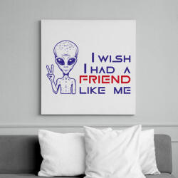 printfashion UFO barát - Vászonkép - Fehér (6673782)