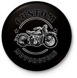 printfashion custom motorcycle - Kitűző, hűtőmágnes - Fekete (11595569)