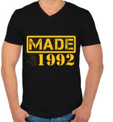 printfashion 1992 - Férfi V-nyakú póló - Fekete (12813039)