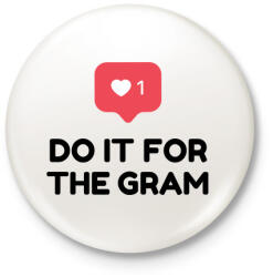 printfashion Do it for! - Kitűző, hűtőmágnes - Fehér (3083263)