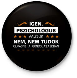 printfashion Olvasni a gondolataidban - Kitűző, hűtőmágnes - Fekete (11635069)