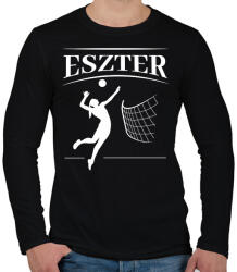 printfashion Röpis lány - Névvel - Férfi hosszú ujjú póló - Fekete (14006348)