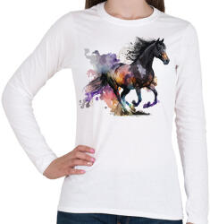printfashion Lovas - Női hosszú ujjú póló - Fehér (16583022)
