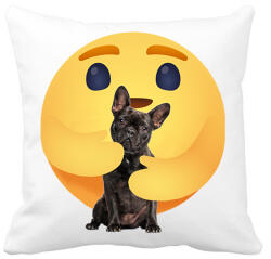 printfashion Francia bulldog - Párnahuzat, Díszpárnahuzat - Fehér (13042707)