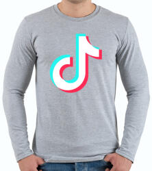 printfashion Tiktok fehér - Férfi hosszú ujjú póló - Sport szürke (4598609)