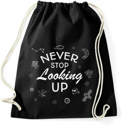 printfashion Never stop looking up (white) - Sportzsák, Tornazsák - Fekete (7330347)
