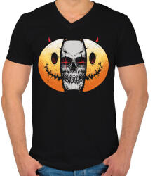 printfashion Smile - Férfi V-nyakú póló - Fekete (16761342)