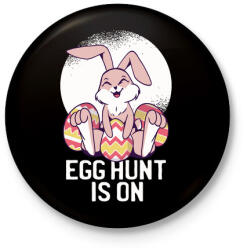 printfashion Egghunter - Kitűző, hűtőmágnes - Fekete (3101818)