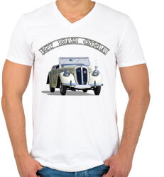 printfashion Skodás csoda - Férfi V-nyakú póló - Fehér (5716519)