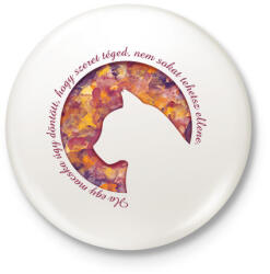 printfashion Cica - Kitűző, hűtőmágnes - Fehér (14522283)