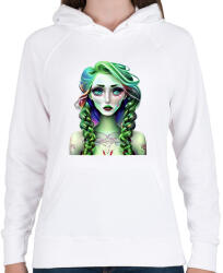 printfashion AI_Android_Lány_1 - Női kapucnis pulóver - Fehér (14061728)