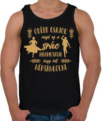 printfashion Ez a srác megmutatja - Néptánc - Férfi atléta - Fekete (7417981)