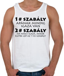 printfashion Apa szabályai - Férfi atléta - Fehér (2589229)