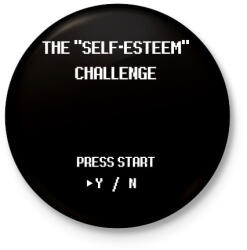 printfashion The "Self-Esteem" Game - Kitűző, hűtőmágnes - Fekete (3102164)