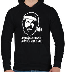 printfashion A virgács kifogyott ajándék nem is volt Bud Spencer póló - Férfi kapucnis pulóver - Fekete (9386913)