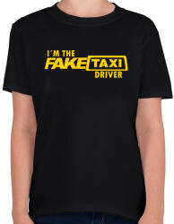printfashion Faketaxi Driver - Gyerek póló - Fekete (6015073)