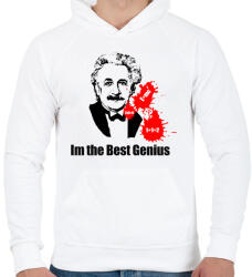 printfashion genius - Férfi kapucnis pulóver - Fehér (1242685)