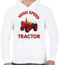 printfashion high speed tractor - Férfi kapucnis pulóver - Fehér (2073468)